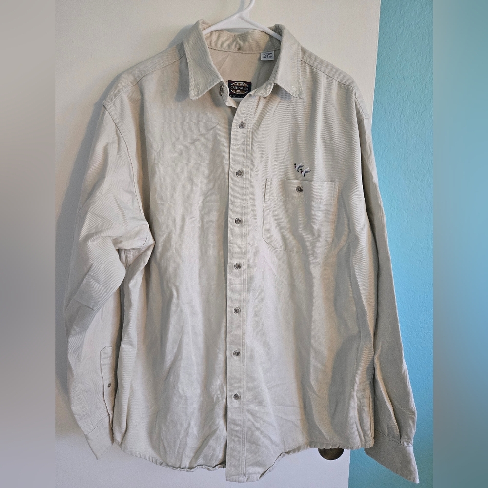 Creekwood Cream Duck Button-up Size XLT